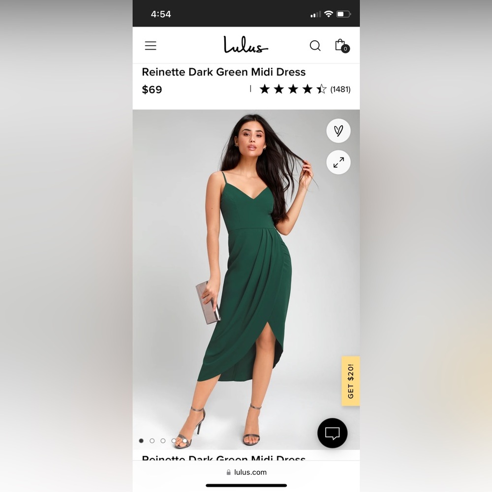 Lulus emerald gown